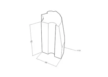 Cordolo 25 curva r25