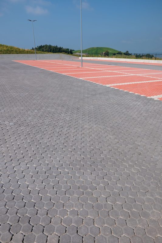 Ecotraffic | Finitura Quarzo colore rosso, grigio e nero